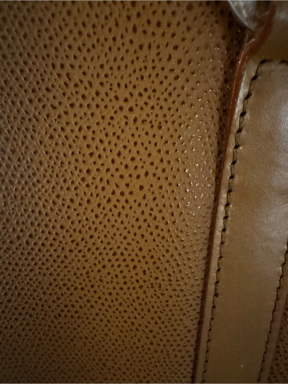 Made in Italy Nordstrom Tan Genuine Leather Tote with Circular Metal Accent - Picture 4 of 14